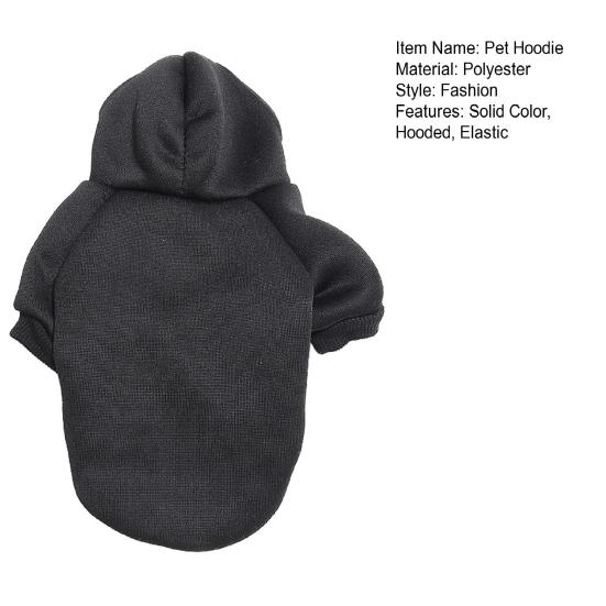 Dog Hoodie Pet Clothes Soft Fabric Easy On/Off Hooded Puppy Small Medium Dogs Cats Sweatshirt Pet Cold Weather Attire