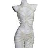 Sophisticated Imitation Pearls Shoulder Chain for Women Fashion Body Chain Accessory for Parties Weddings and More