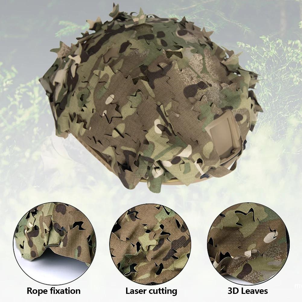 Copertura per Casco 3D Leggera Tagliata al Laser Copertura Mimetica per la Maggior Parte dei Caschi Tattico Caccia Wargame