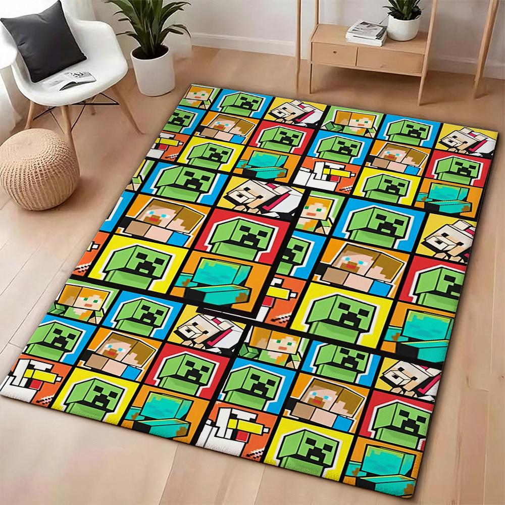 Minecraft Blood Moon Adventure Rectangular Rug Nonslip Thick Carpet For Living Room Bedroom Office Home Decor Memorial Gift