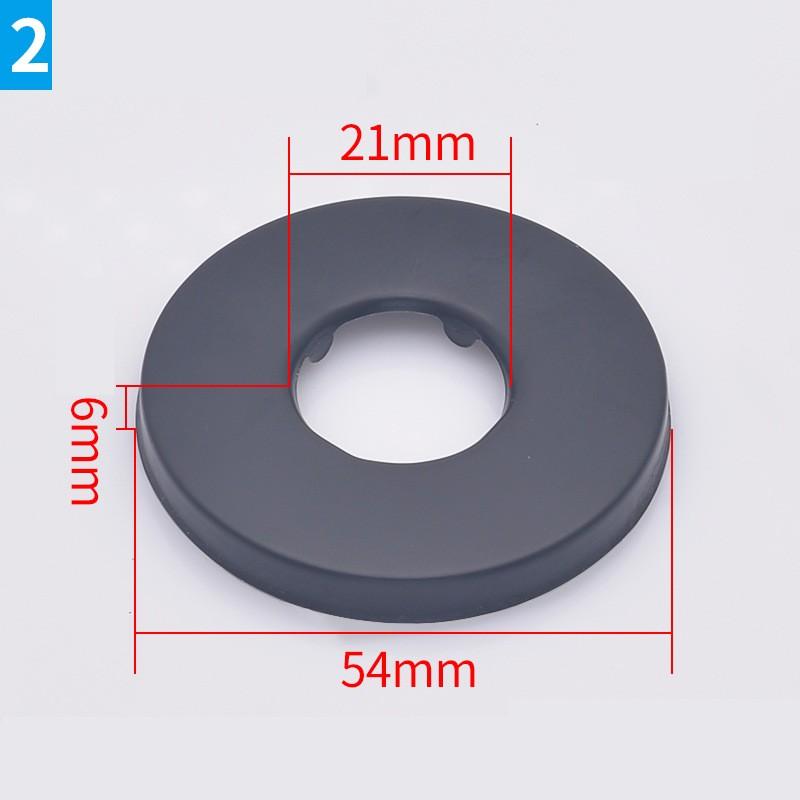 2PCS Black Stainless Steel Water Pipe Wall Covers Shower Chrome Finish Faucet Decorative Cover Kitchen Bathroom Accessories