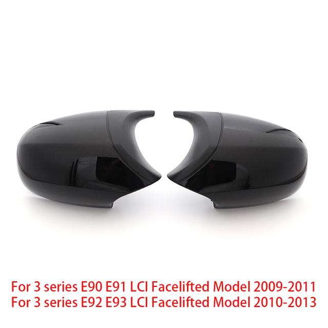 A Pair E90 E92 Car Rear Mirror Cap Cover Replacement Side Mirror Cover Caps For BMW E90 E91 2008-2011 E92 E93 2010-2013 LCI