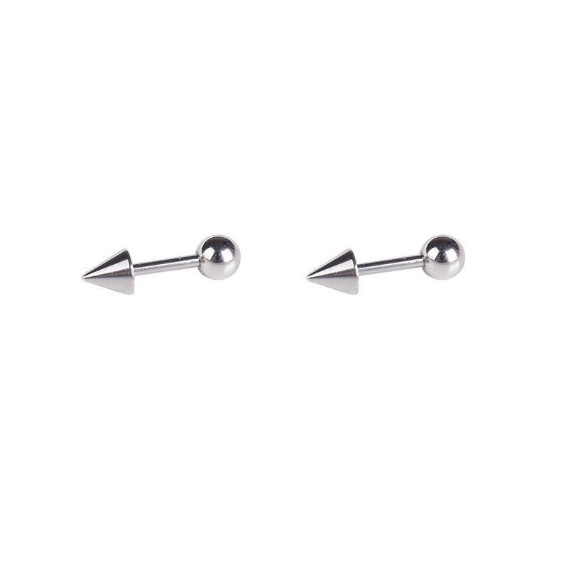 Simple Pointed Round Ball Ear Studs, Devilish Nailkets, Punk-style Rivets, Sharp Spikes, Willow Nails