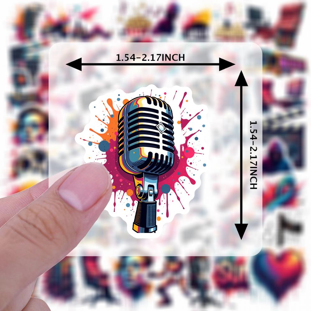 35pcs-70pcs Vivid Stickers Colorful Gaming Stickers Music Decals For Guitar DIY  Skateboard Laptop Luggage Decor DIY