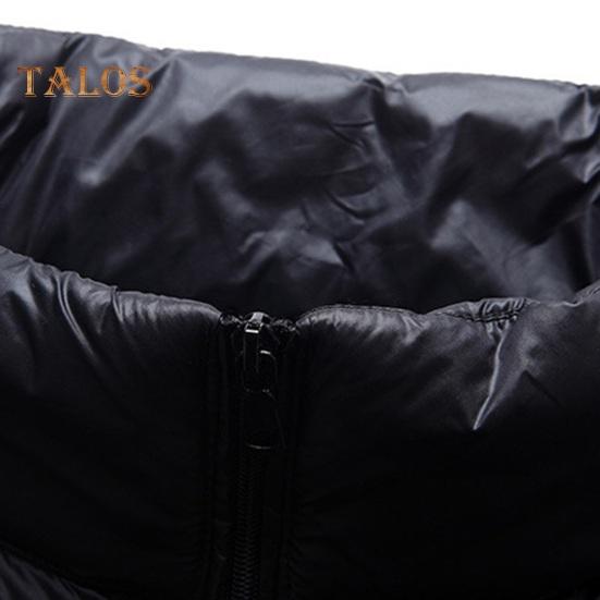 Męska bawełniana kamizelka ze stójką, bez rękawów, zapinana na zamek błyskawiczny, lekka pikowana kamizelka, jednokolorowa bawełniana kamizelka z kieszeniami