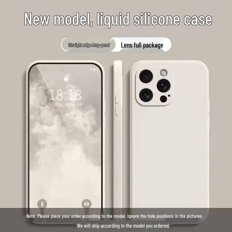 Apple 16Pro Solid Color Liquid Silicone Case: Drop-proof, Full Coverage, Simple Style, Skin-friendly Feel, High-end Quality.