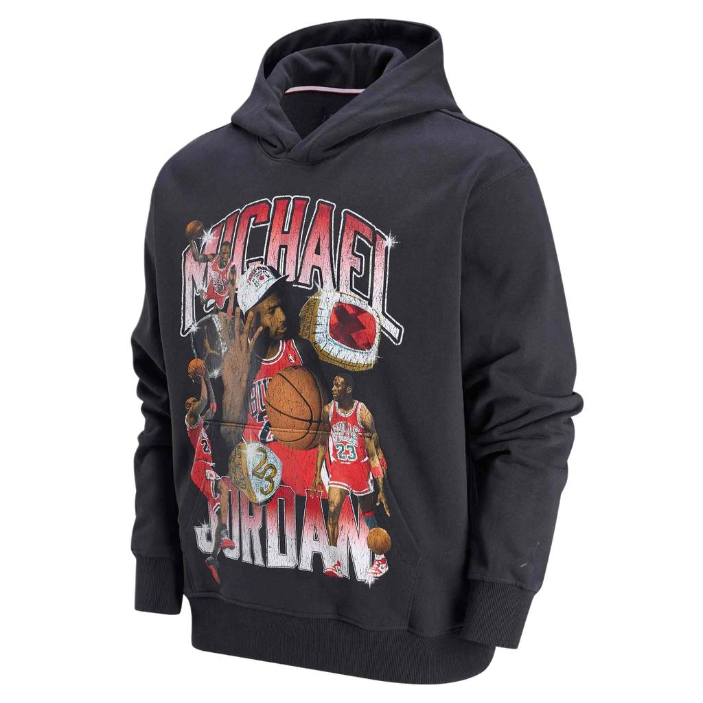 Jordan Flight Fleece Casual Warm Hooded Long Sleeve Sweatshirt Men Sweatshirt Gray Black HJ4397045