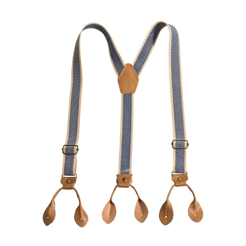 British Retro Non-Slip Elastic Suspenders for Men