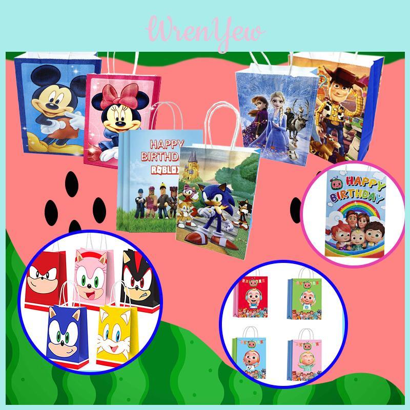 Vibrant Toy Story Portable Paper Bag Disposable Gift Bags For Children's Birthday Parties