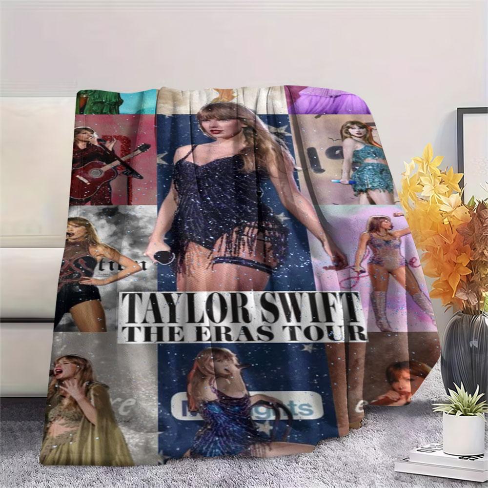 Taylor Swift printing Flannel Blanket Bedroom Sofa Camping Warm blanket Gifts for family and friends-MJ004