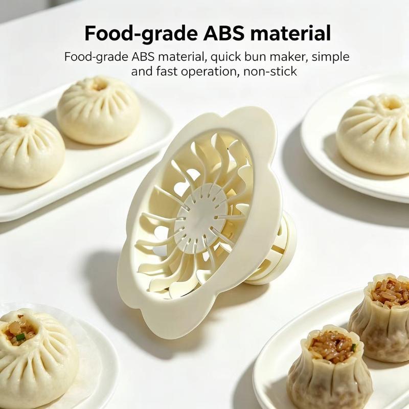 Manuelle Teigtaschenbrötchen-Form Lebensmittelqualität ABS Schneller Baozi-Former Antihaftbeschichtet DIY Gebäckherstellungsform für Küche Haushalt