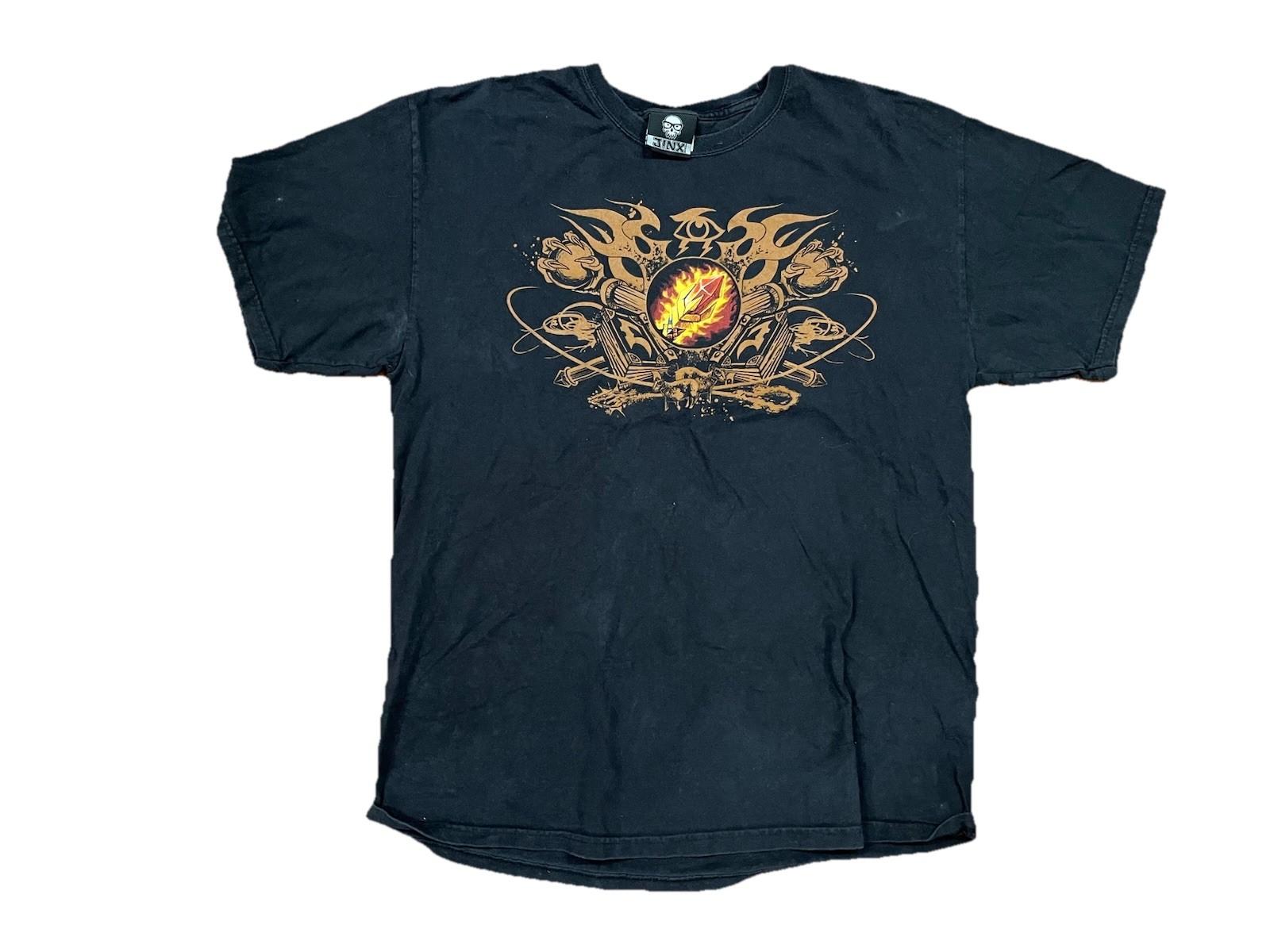 Vintage Jinx Blizzard Entertainment WoW Large Black Flame Eye Y2K Unisex T-Shirt S
