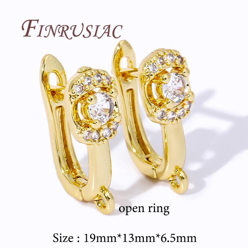 Multi Styles 18K Gold Plated Earwires Fasteners Earring Hooks Clasps Accessories For DIY Women's Anti-Allergy Earrings Making