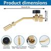 Propane Torch Head Solid Brass Gas Torch Head Manual Start Welding Torch Head Small Portable Brazing Torch Versatile Torch Head