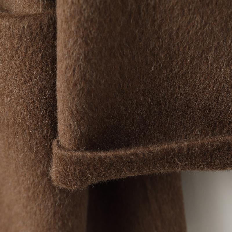 Spring new double-sided cashmere coat women's small short loose high-end woolen coat high-end sense