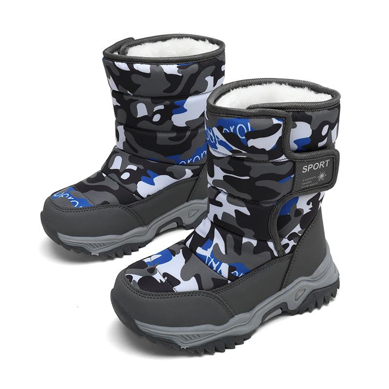 Winter Girls Boys Children's Hightop Snow Boots Kids Students Warm Walking Casual Cotton Shoes for Teenager Outdoor Travel