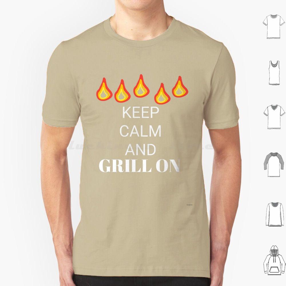

Keep Calm And Grill T Shirt 6xl Cotton Cool Tee Bbq Grilling Barbecue Cookout Smoked Meat Bbq Sauce Grill Master Outdoor S