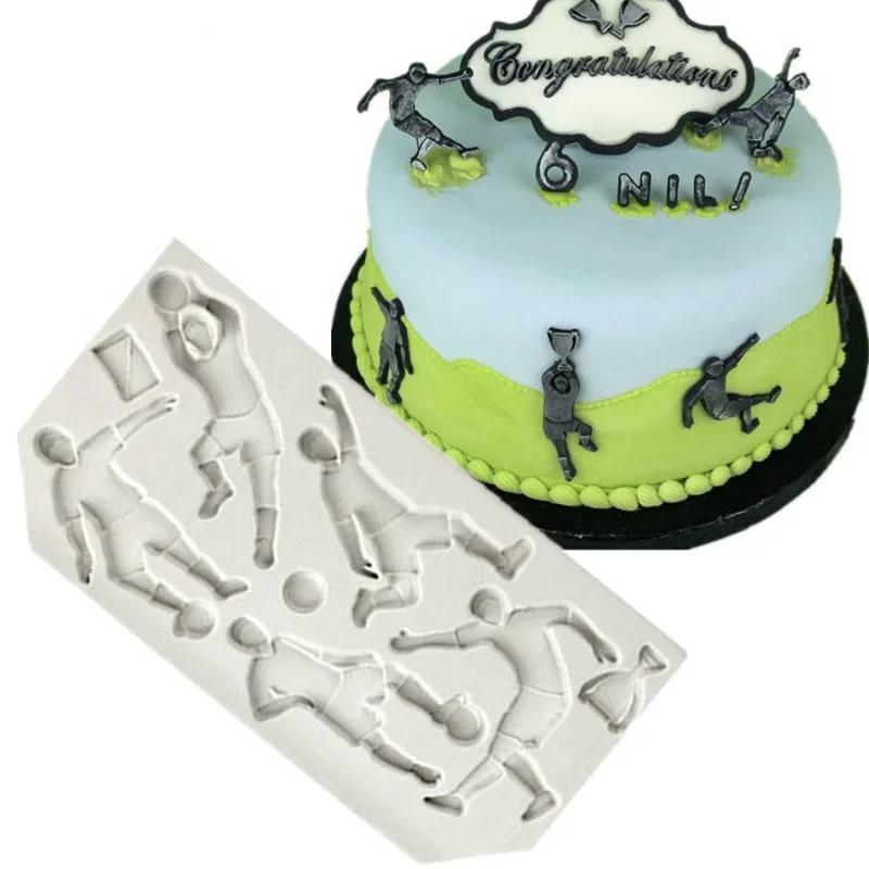 Sport Baseball Golf Soccer Cake Molds Rugby Football Fondant Chocolate Mold Baking Tool for The Kitchen Baking Decoration
