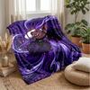 Cosmic Dreamscape Blanket Personalized Name Flannel Blanket Soft Cozy Plush Throw for Sofa Bed Lightweight Home Decor