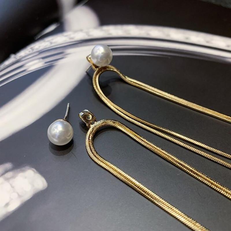 Buy Simple Long Snake Chain Tassel Drop Earrings Women Gold Silver