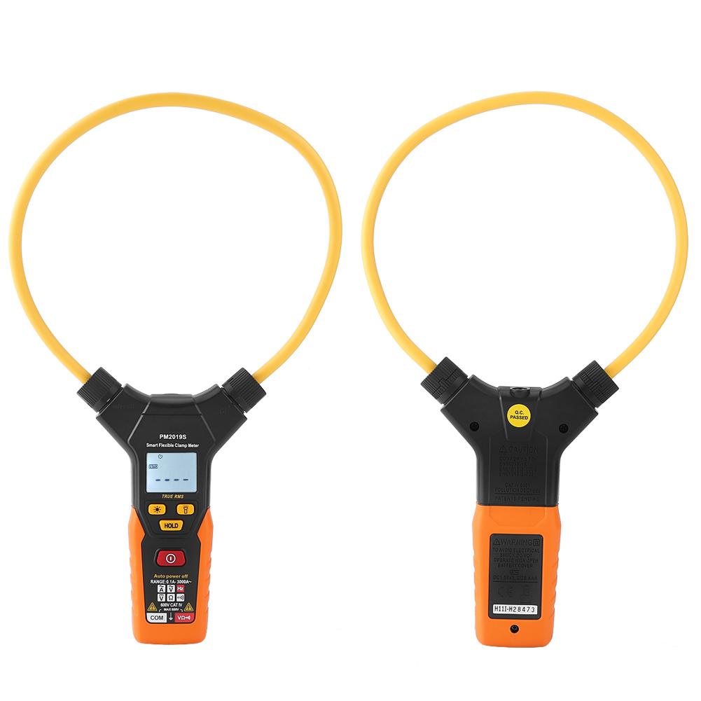 PEAKMETER PM2019S Handheld Digital Flexible Clamp Meter 3000A AC Current Multimeter