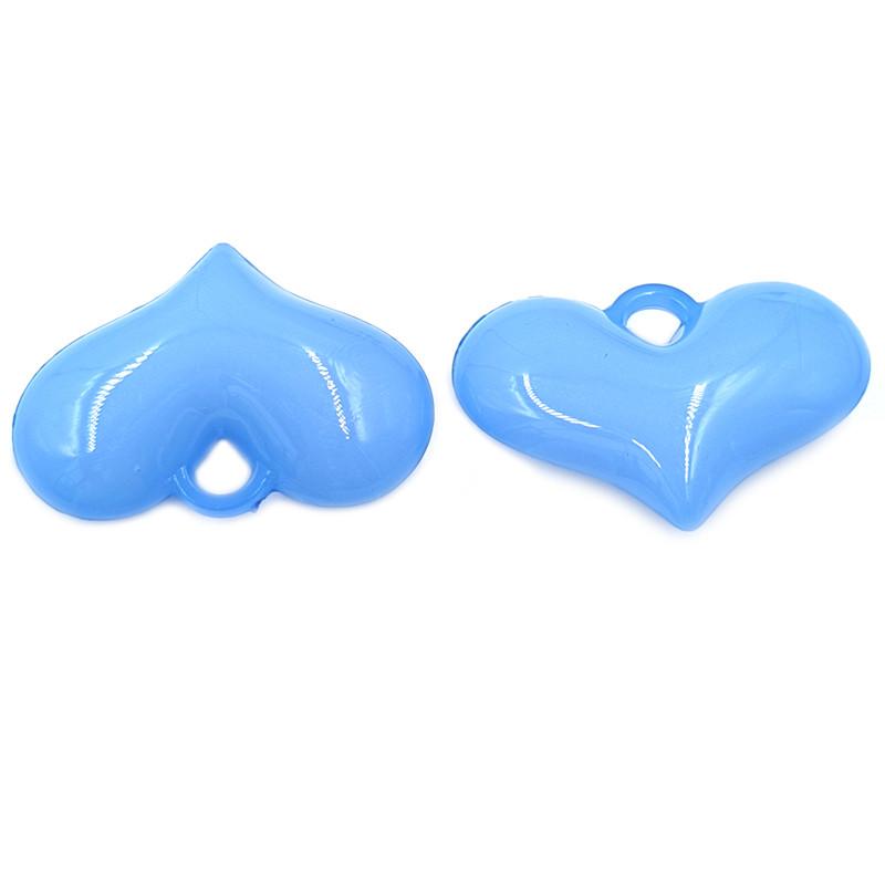 

5 шт. Акрилові намистини-підвіски у формі великого серця суцільного кольору для сережок, намиста, виготовлення ювелірних виробів, матеріали для DIY ручної роботи синій
