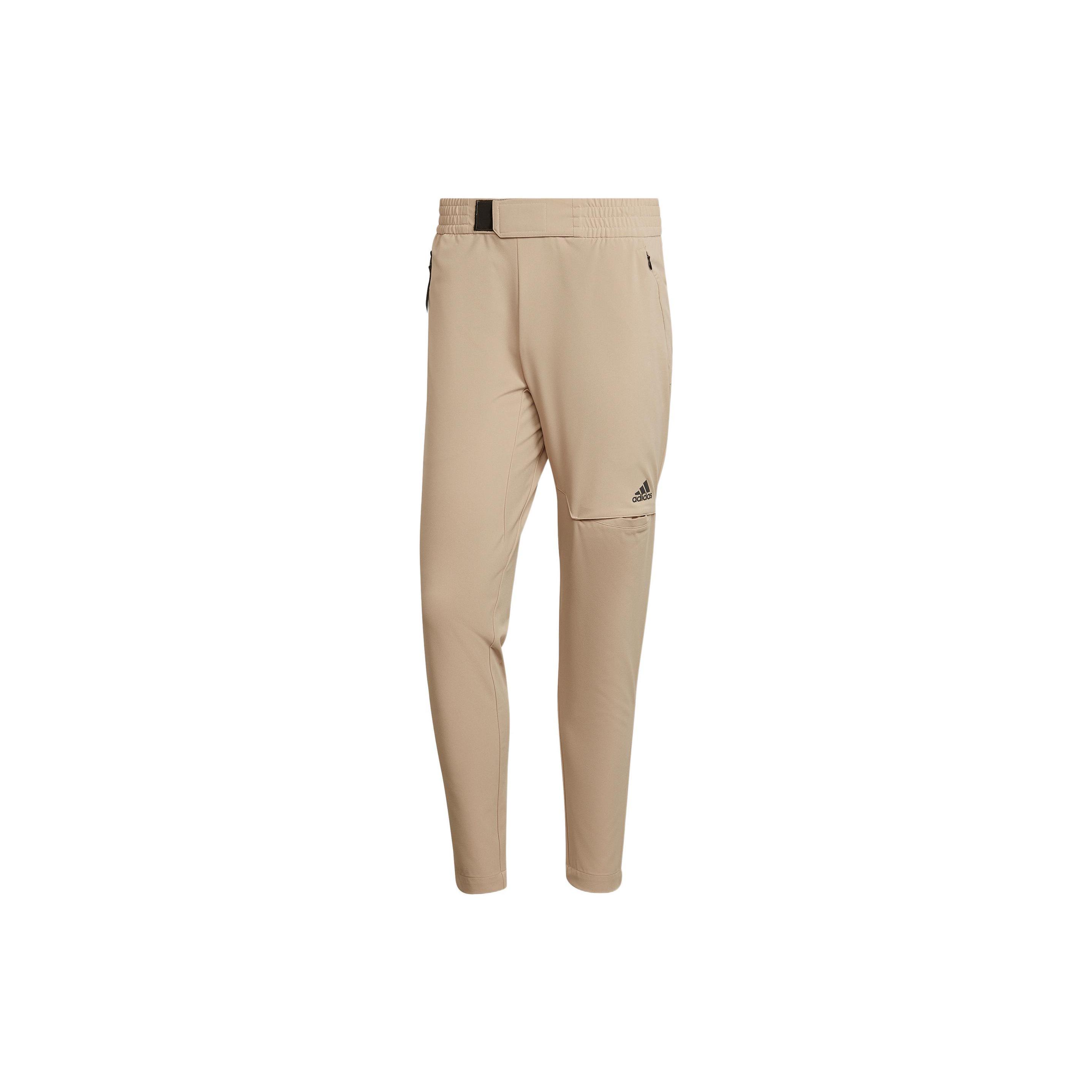 

New Adidas Knitted Sweatpants Men Light Umber HK4494 S