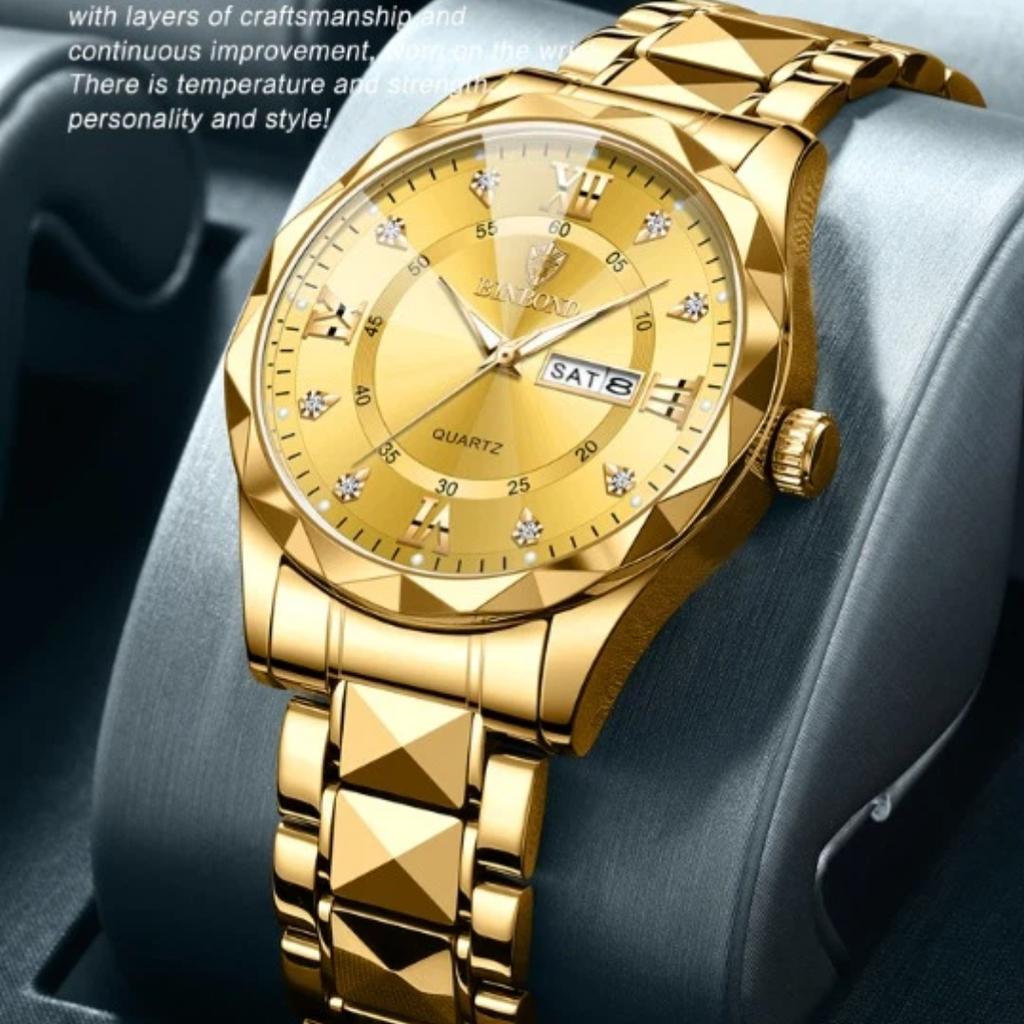 Luxury Fashion Business Men Watch Waterproof Week Date Clock Sport Men Watch Quartz Wristwatch