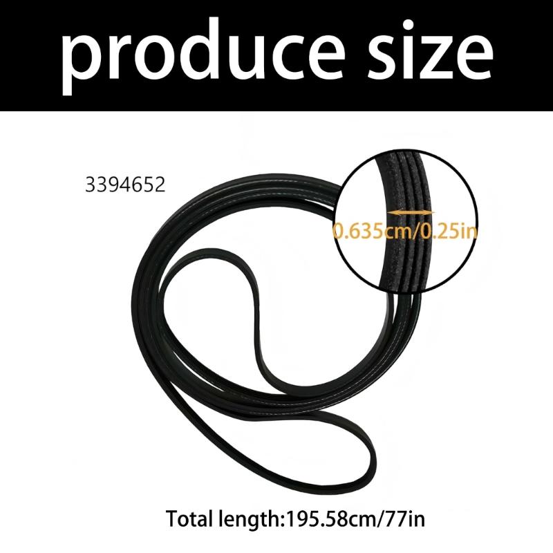 Dryer Drum Drive Belt Rubber Texture Reliable Power Transfer Even Drying Action Suitable for Various Dryer Types
