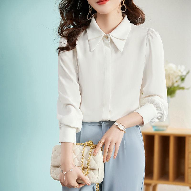 2025 Damen vielseitige Langarm Chiffon Bluse