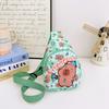 Cartoon Cute Capybara Printed Children Shoulder Bag Chest Pack For Use Outdoor