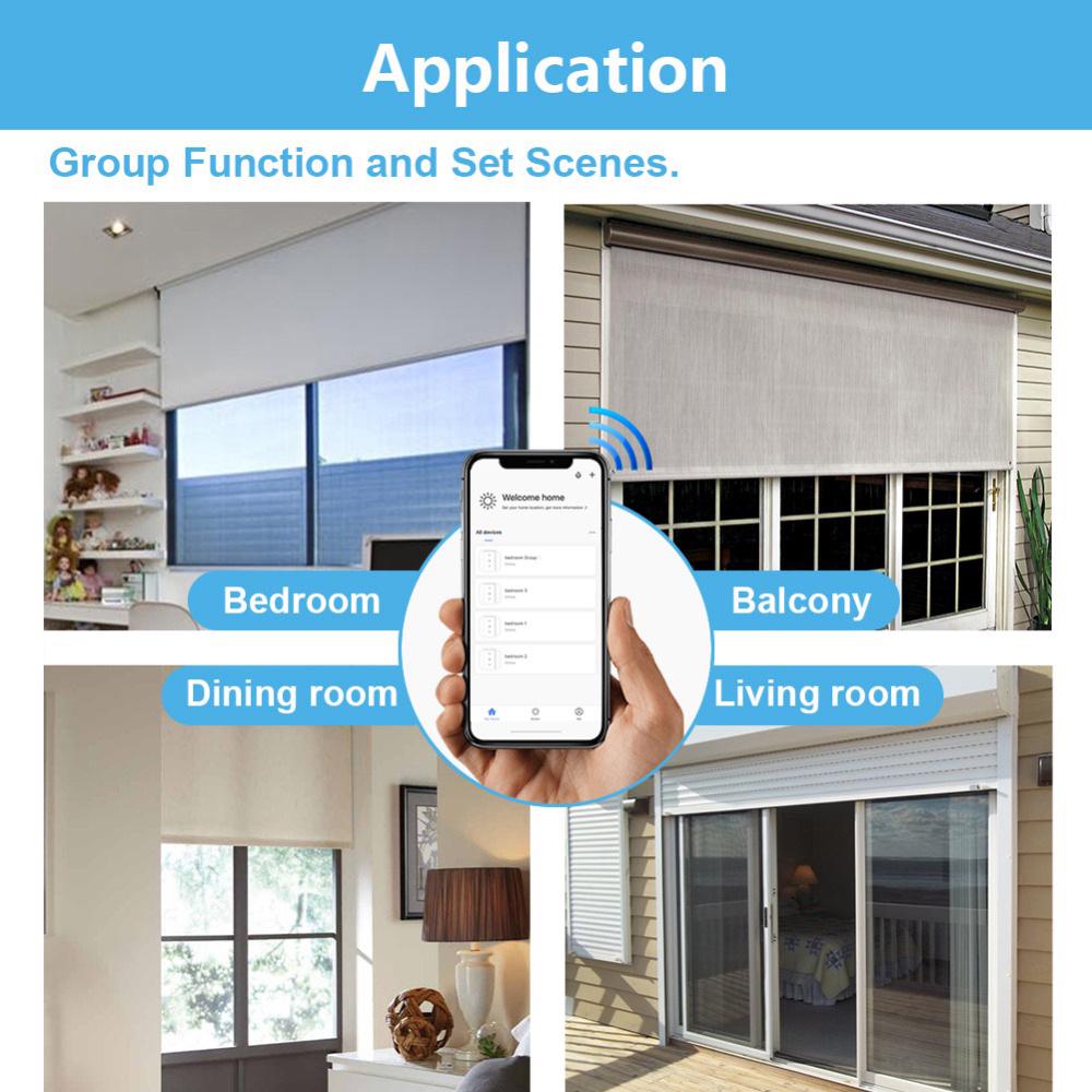 Graffiti Zigbee WiFi Curtain Switch: Voice & App Control for Alexa Blinds