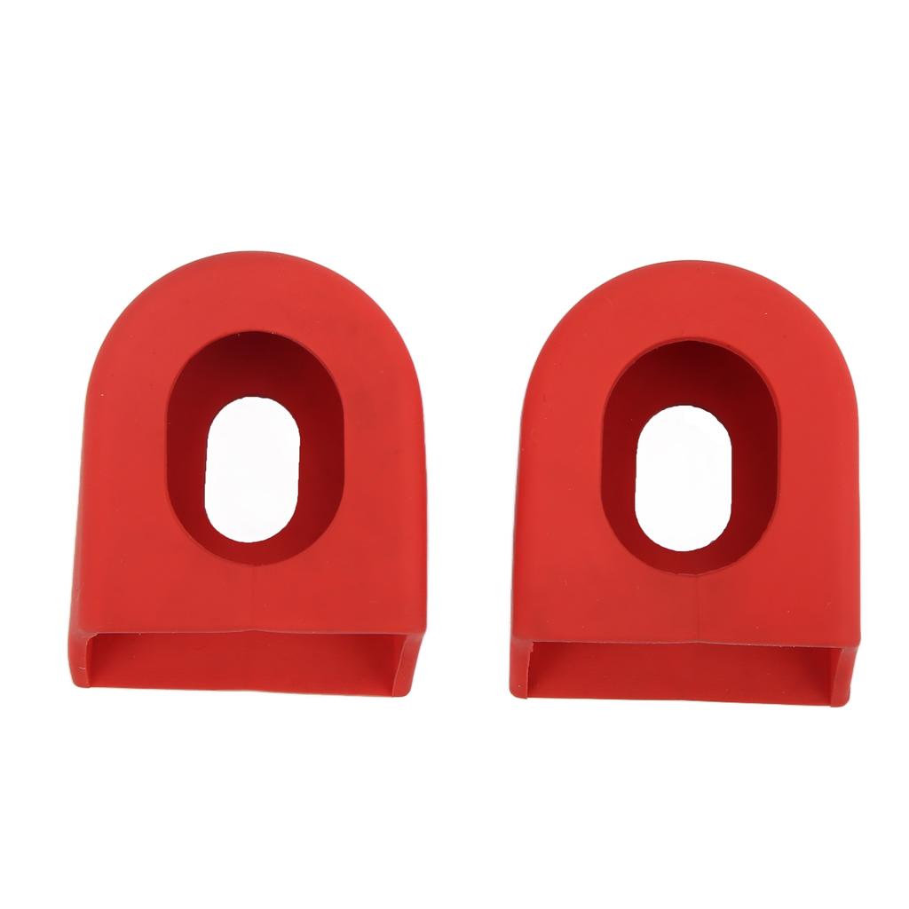 2Pcs Silicone Fixed Gear Bicycle Crank Cover MTB Crank Arm Sleeve Cover Protective CaseRed