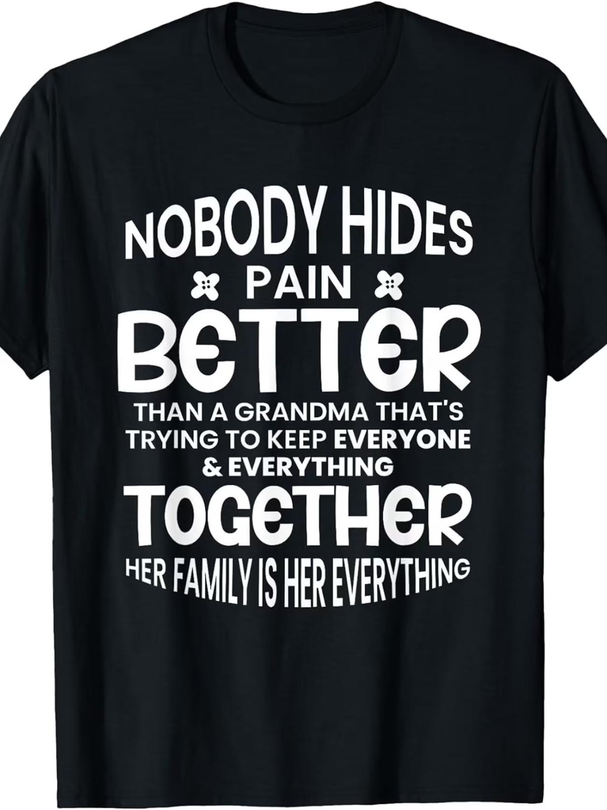 Plus Size, Women s Plus Size 0XL-5XL 100% T-Shirt - Grandma Family Love Quotes S разноцветный