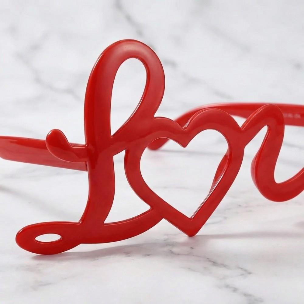 Party Valentine's Day Decorative Glasses Creative Red Love Glasses Love Shaped Glasses  Masquerade