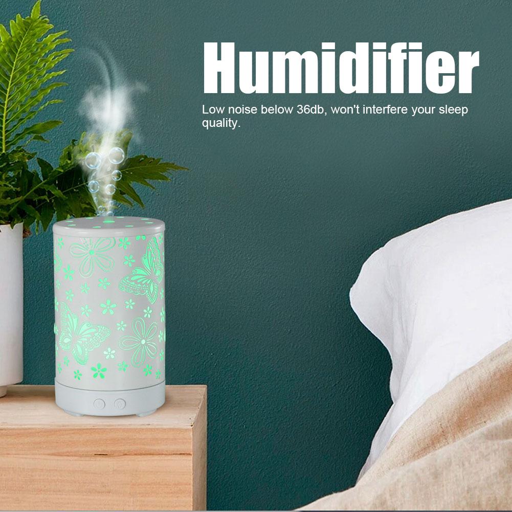 100ml Humidifier Essential Oil Diffuser Air Freshener with Colorful Light for Bedroom Office