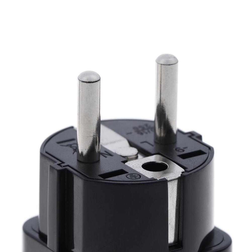 1 To 2 Splitter Germany France 5Mm Plug To Universal Uk/Us/Eu/Au 2/ 3 Pin Socket