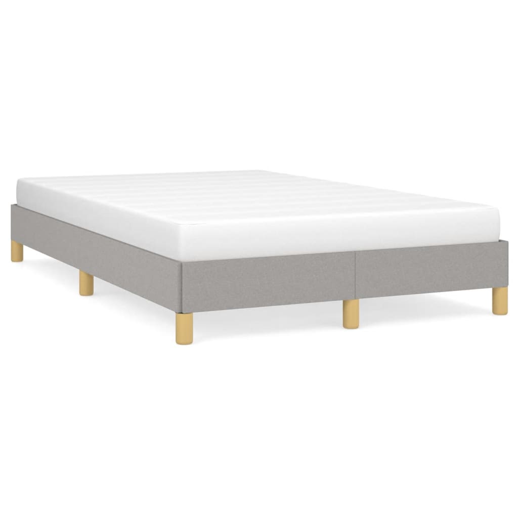 Bed Frame without Mattress Light Grey 120 x 190 cm Fabric
