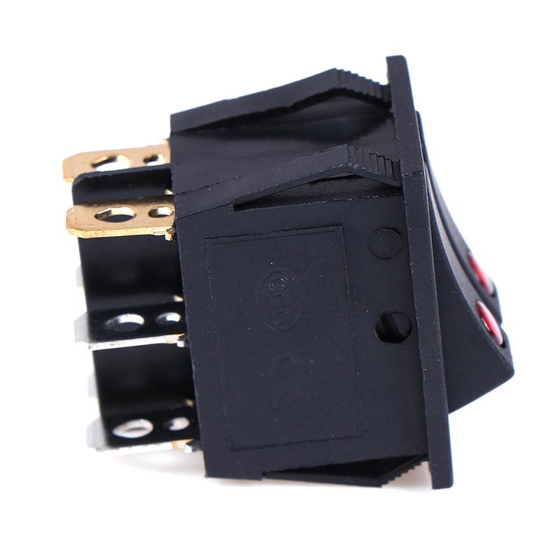 1PCS Rocker switch belt cat-eye switch two gang switch double switch