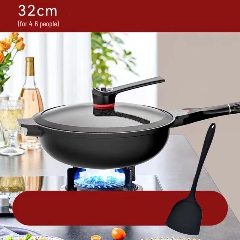 Wutuo Non-Stick Stir-Fry Wok with Steamer