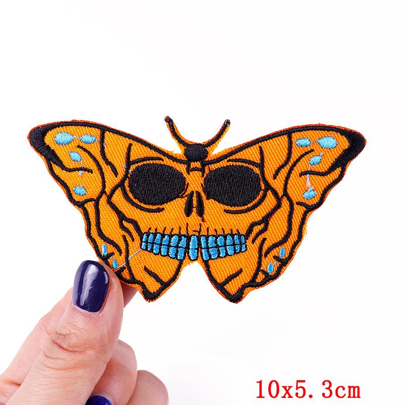 Personality Skull Embroidered DIY Punk/Rock Patch Iron On Patches For Clothing thermoadhesive Patches For Clothes Badge Decor