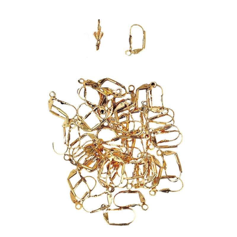 Pack of 50 French Style No Piercing Ear Clips Sophisticated Steel Elegant Pains Free Design for Sensitive Ears