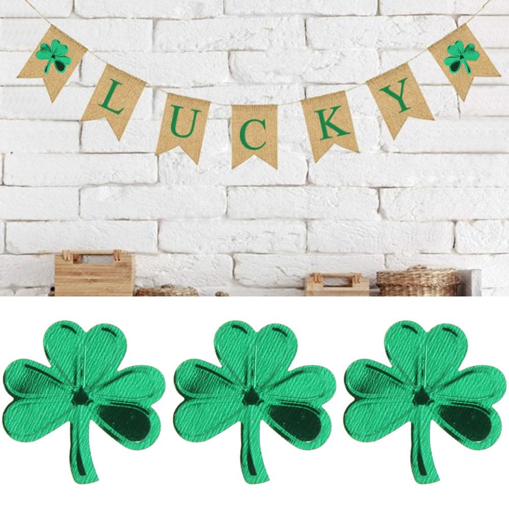 60g Beutel Schönes Einzigartiges Party-Tischkonfetti für St. Patrick's Day Party Ballondekoration(Grünes vierblättriges Gras )