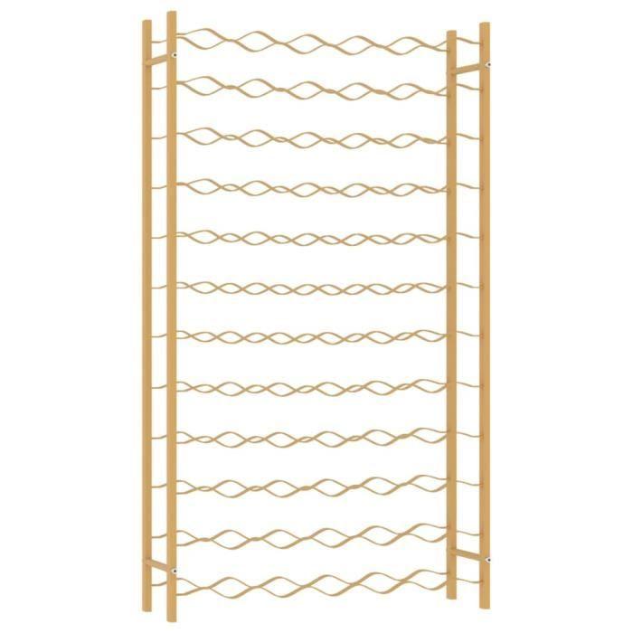 VidaXL Bottle Rack for 72 Bottles Gold Metal 340913