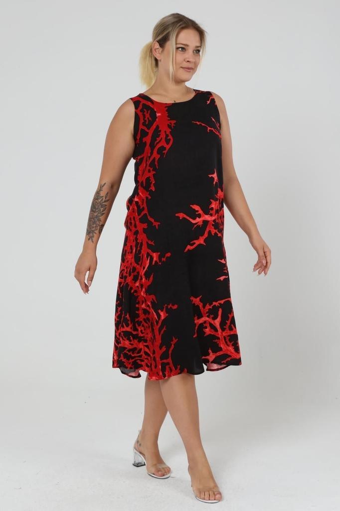 Damen Übergröße Kleid Sommer Plus Size Trägerkleid Viskose