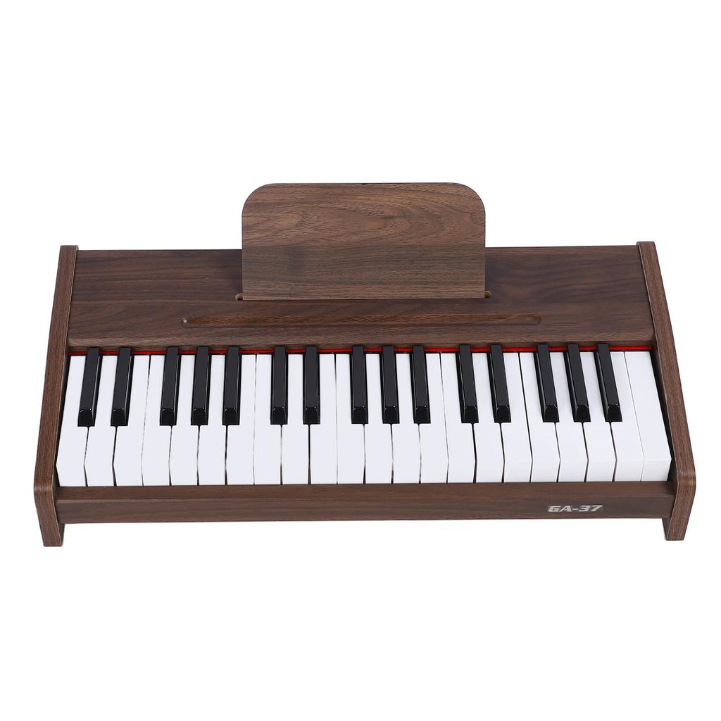 Piano Keyboard 37 2.2cm Key Walnut Grain Pattern Electric Keyboard for Beginners and Experienced