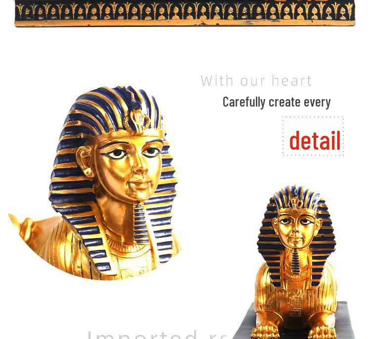 European Pharaoh Sphinx Red Wine Rack - Stylish Resin Home Decor