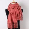 Winter Scarf For Women Cashmere Warm Solid Pashmina Blanket Wraps Female Thick Soft Bufanda Big Tassel Shawl Long Poncho Echarpe