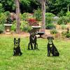 Dog Metal Art Garden Statues- Stylish Backyard Lawn Stakes for Festival Decorations