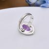 Purple Charoite - Siberia 925 Sterling Silver Ring V5077, Purple Ring, Oval Ring, Valentin's Day Gift, Gift For Her, Birthday Gift, Handmade Jewelry,